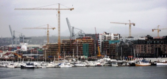 Oslo harbor with construction